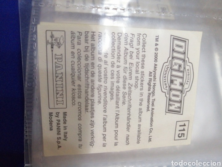 Coleccionismo cromos antiguos: DIGIMON NUMERO 115 - Foto 2