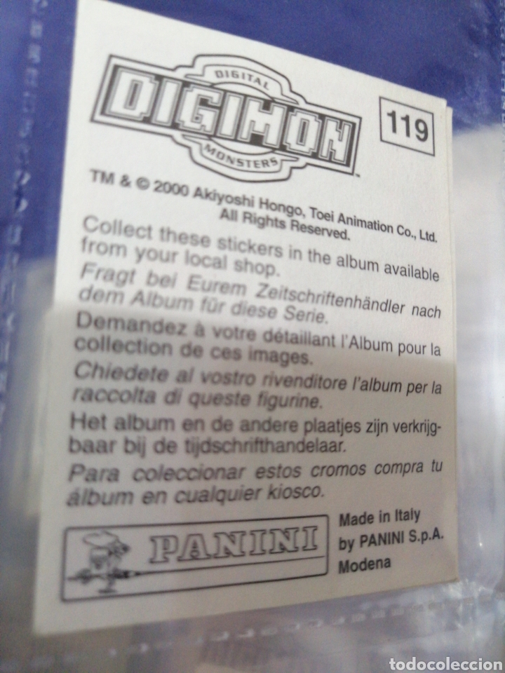 Coleccionismo cromos antiguos: DIGIMON NUMERO 119 - Foto 2