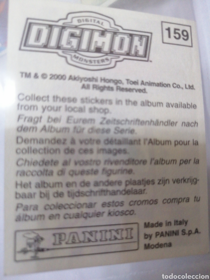 Coleccionismo cromos antiguos: DIGIMON NUMERO 159 - Foto 2