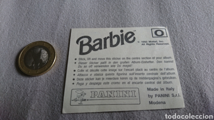 Coleccionismo cromos antiguos: Cromo Barbie Panini O - Foto 2