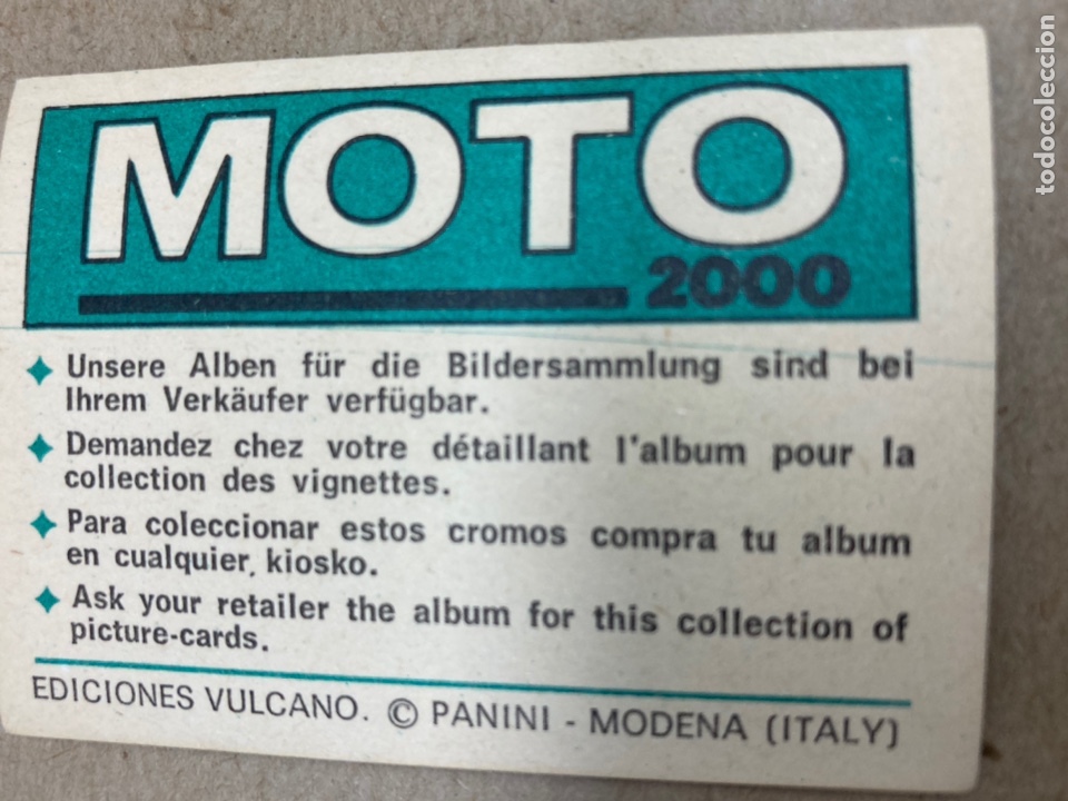 Coleccionismo cromos antiguos: Cromo Moto 2000 Panini Accesorios Botas - Foto 2
