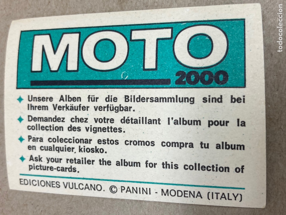 Coleccionismo cromos antiguos: Cromo Moto 2000 Panini H&eacute;rcules - Foto 2