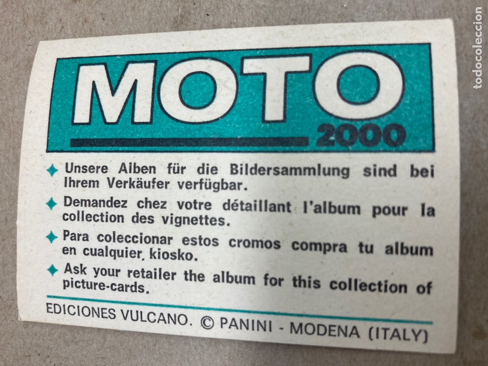 Coleccionismo cromos antiguos: Cromo Moto 2000 Panini Fin Founded 1904 - Foto 2