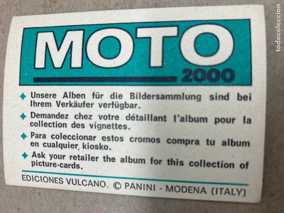 Coleccionismo cromos antiguos: Cromo Moto 2000 Panini Gilera - Foto 2