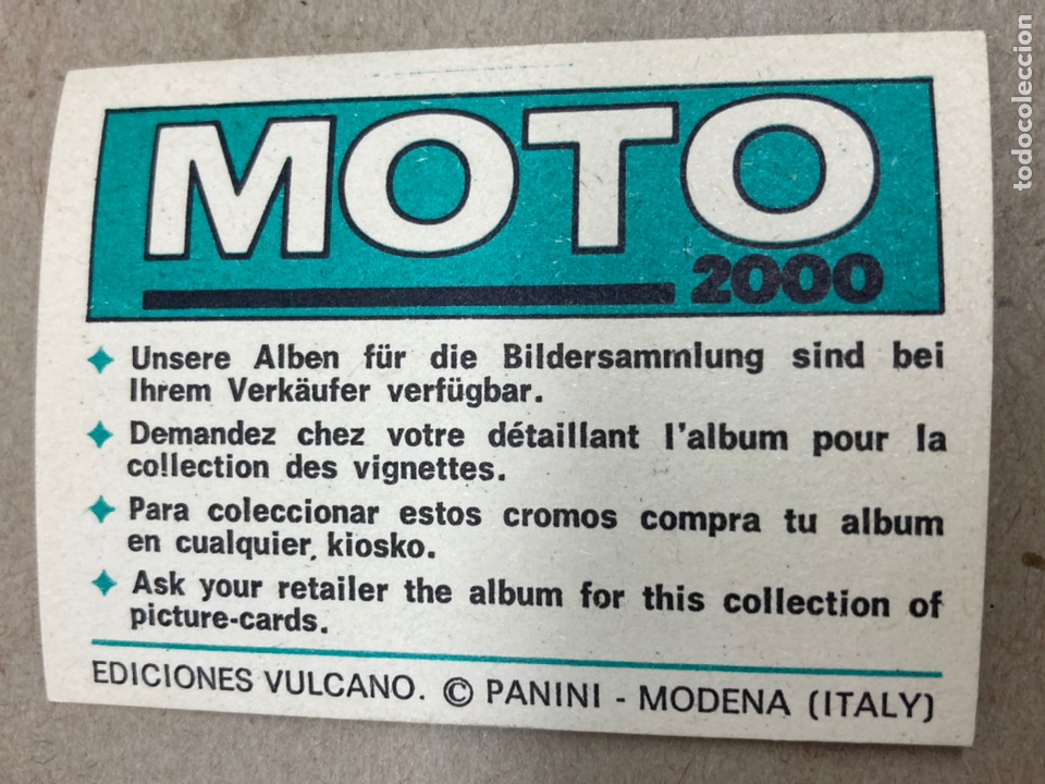 Coleccionismo cromos antiguos: Cromo Moto 2000 Panini Honda - Foto 2