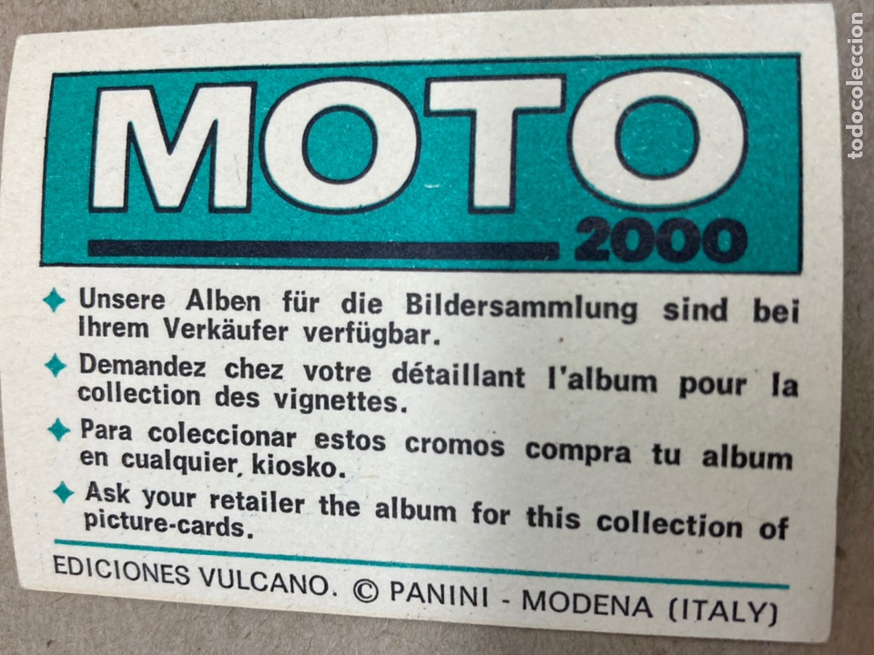 Coleccionismo cromos antiguos: Cromo Moto 2000 Panini Bultaco - Foto 2
