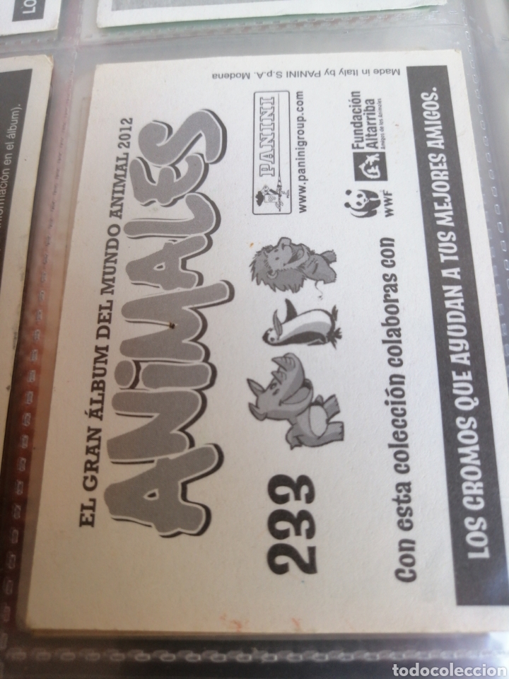Coleccionismo cromos antiguos: ANIMALES (2012)233 - Foto 2