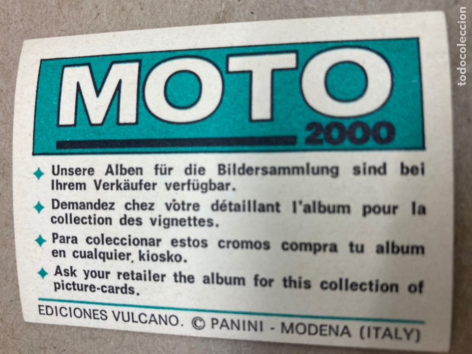 Coleccionismo cromos antiguos: Cromo Moto 2000 Panini Motobecane - Foto 2