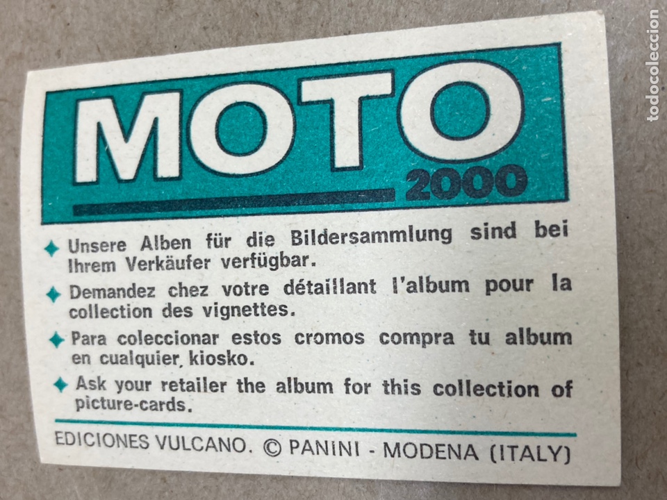 Coleccionismo cromos antiguos: Cromo Moto 2000 Panini H&eacute;rcules Regularidad - Foto 2