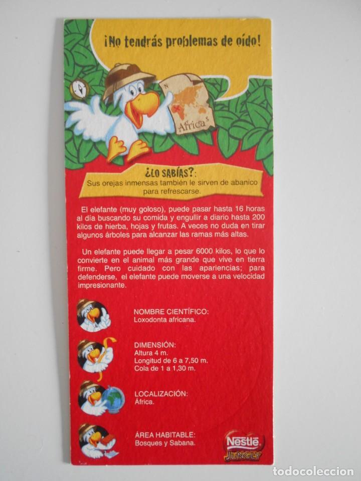 Coleccionismo cromos antiguos: NESTLE JUNGLY. ELEFANTE. - Foto 2