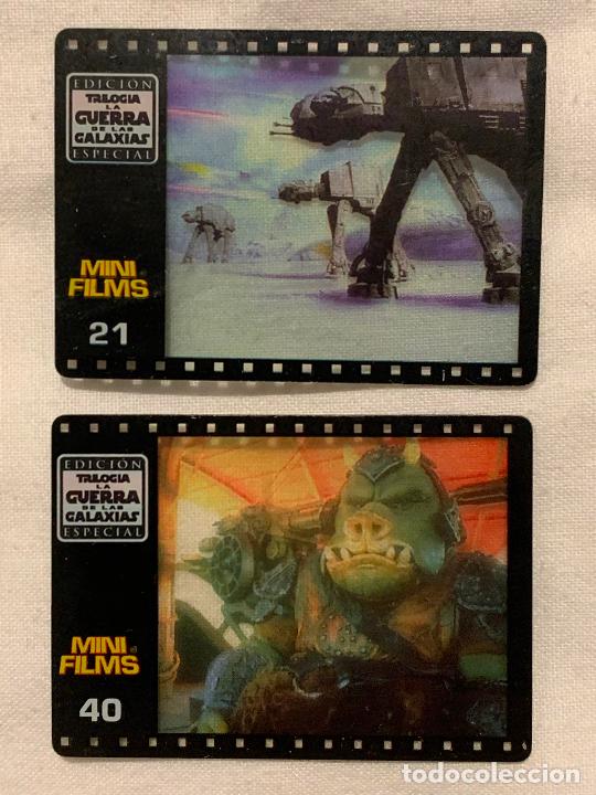Coleccionismo Cromos antiguos: LOTE DE 2 MINI FILMS STAR WARS GUERRA DE LA GALAXIAS N&ordm;: 21 y 40