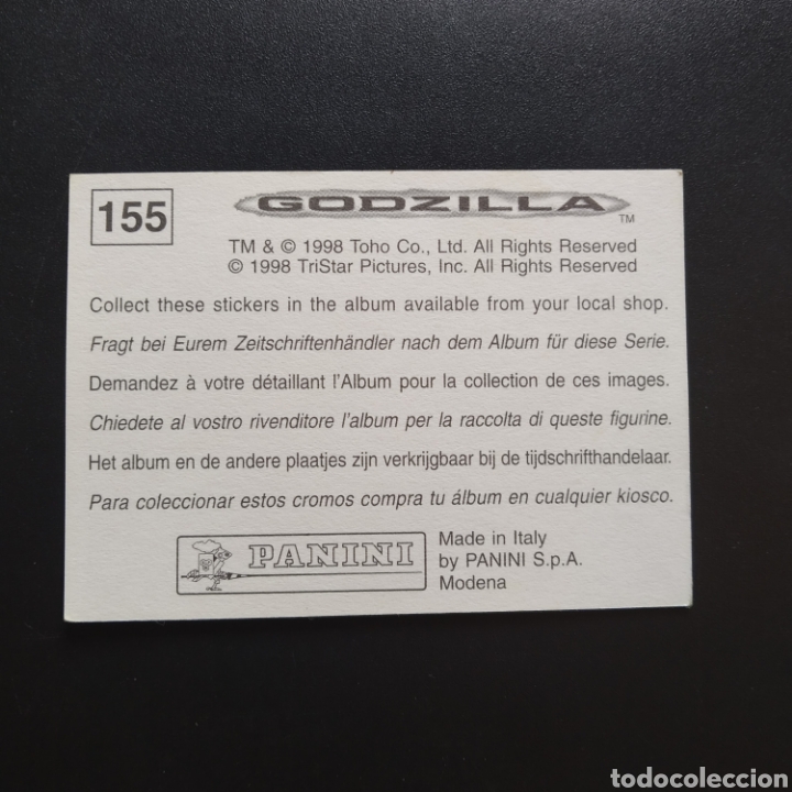 Coleccionismo cromos antiguos: CROMO - N&deg; 155 - GODZILLA - PANINI - A&Ntilde;O 1998 - Foto 2
