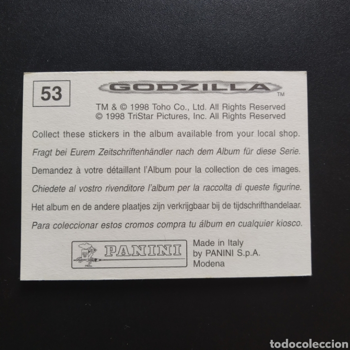 Coleccionismo cromos antiguos: CROMO - N&deg; 053 - GODZILLA - PANINI - A&Ntilde;O 1998 - Foto 2