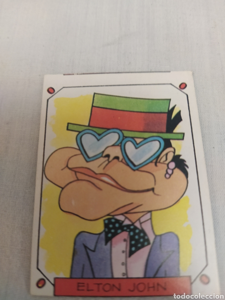 Coleccionismo cromos antiguos: Cromo N&deg;80 Caracter&iacute;sticas 22 Cromos Ros Elton John