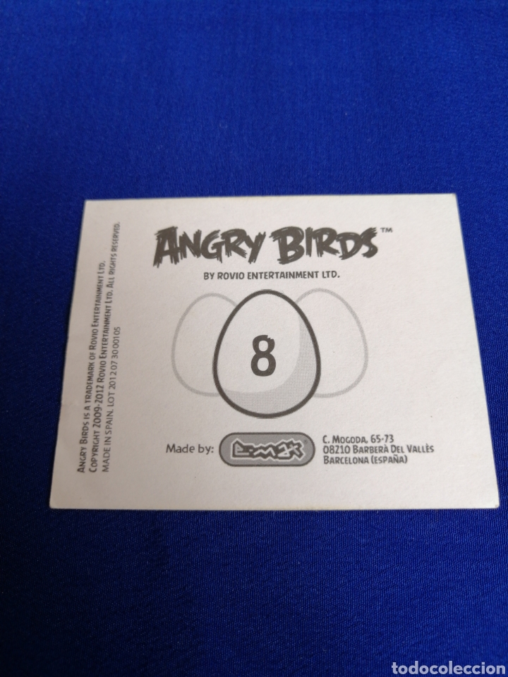 Coleccionismo cromos antiguos: ANGRY BIRDS NUMERO 8 - Foto 2