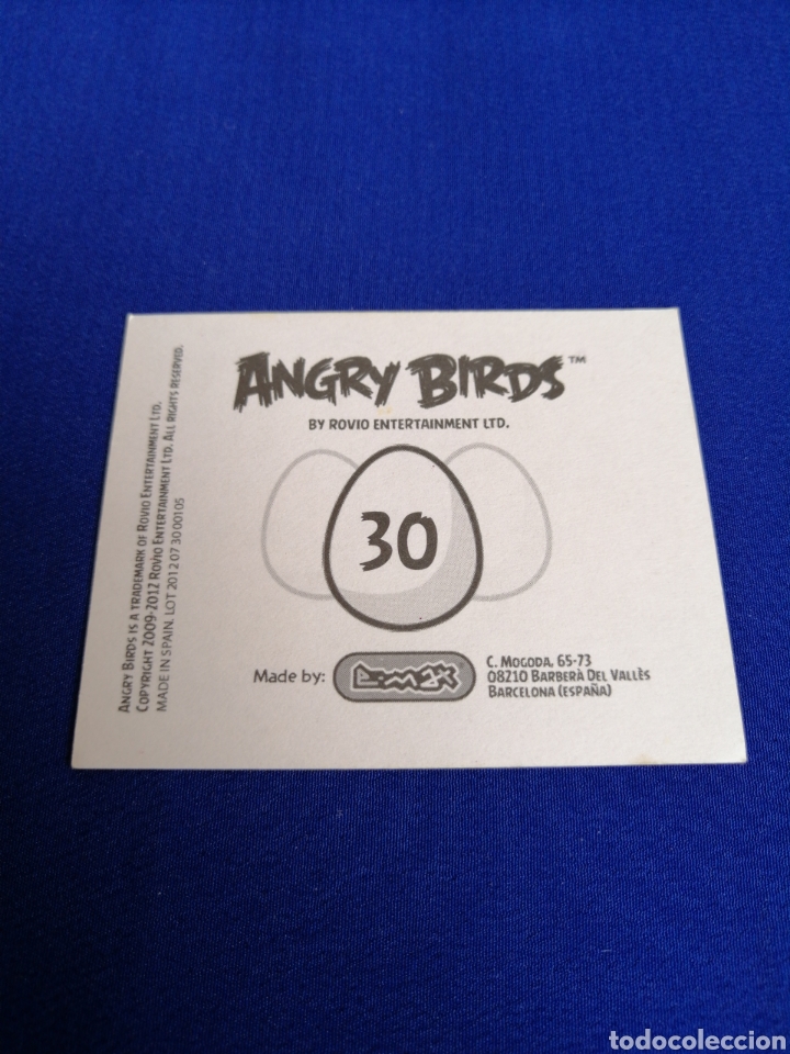 Coleccionismo cromos antiguos: ANGRY BIRDS NUMERO 30 - Foto 2