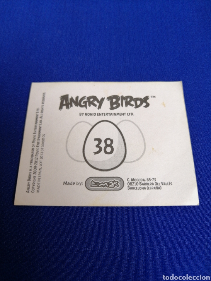 Coleccionismo cromos antiguos: ANGRY BIRDS NUMERO 38 - Foto 2