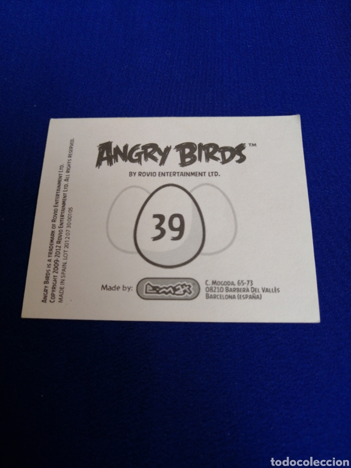 Coleccionismo cromos antiguos: ANGRY BIRDS NUMERO 39 - Foto 2