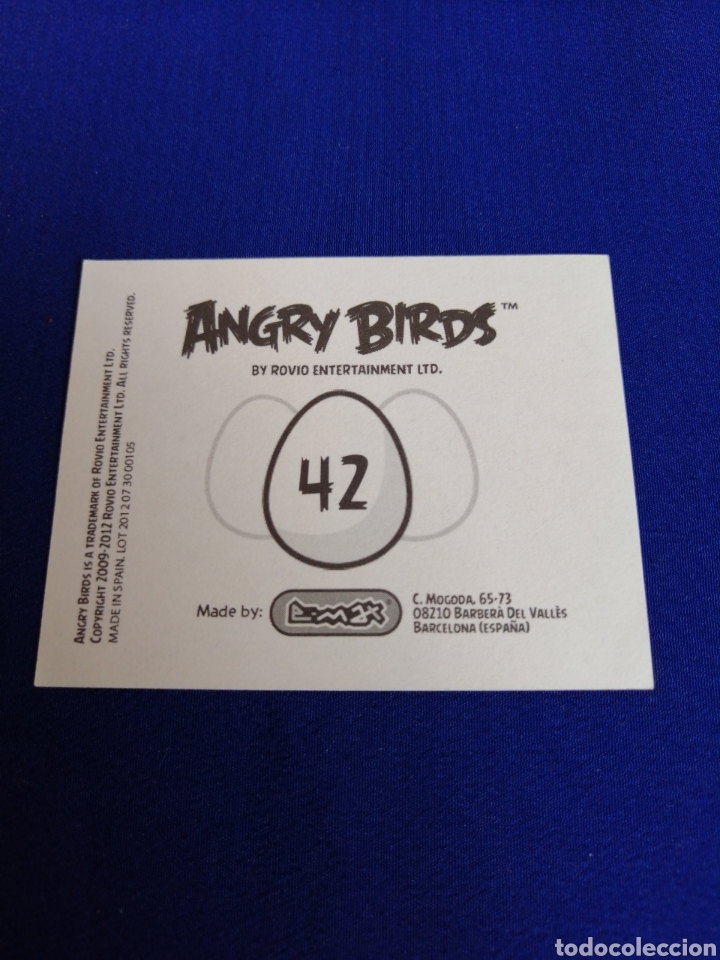 Coleccionismo cromos antiguos: ANGRY BIRDS NUMERO 42 - Foto 2
