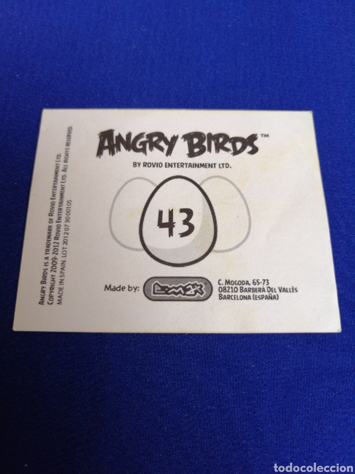 Coleccionismo cromos antiguos: ANGRY BIRDS NUMERO 43 - Foto 2