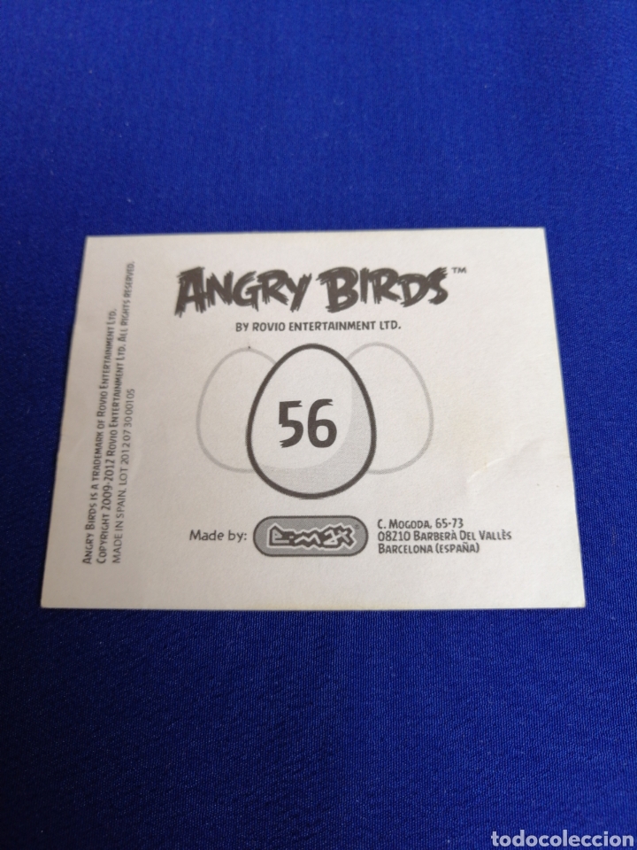 Coleccionismo cromos antiguos: ANGRY BIRDS NUMERO 56 - Foto 2