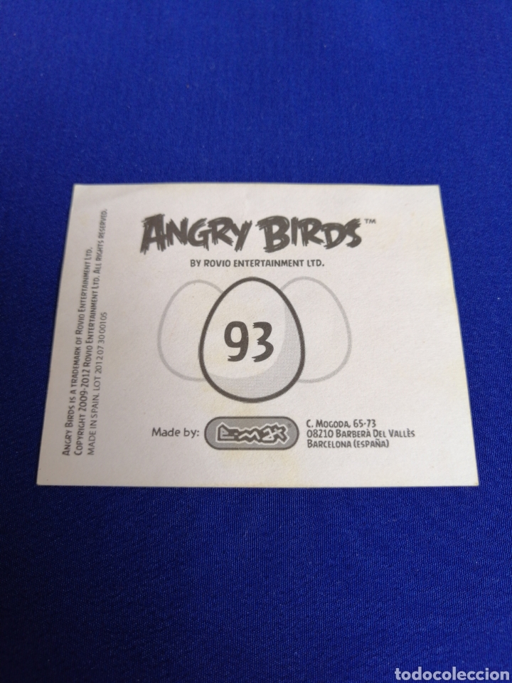 Coleccionismo cromos antiguos: ANGRY BIRDS NUMERO 93 - Foto 2