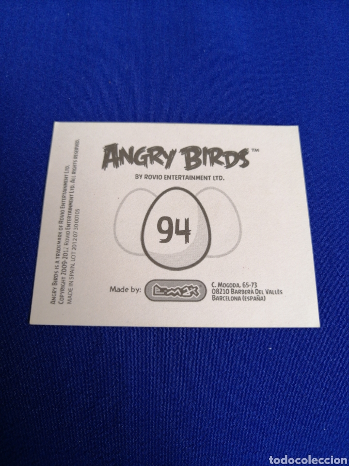 Coleccionismo cromos antiguos: ANGRY BIRDS NUMERO 94 - Foto 2