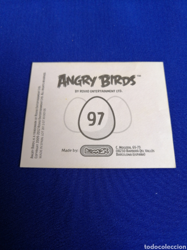 Coleccionismo cromos antiguos: ANGRY BIRDS NUMERO 97 - Foto 2