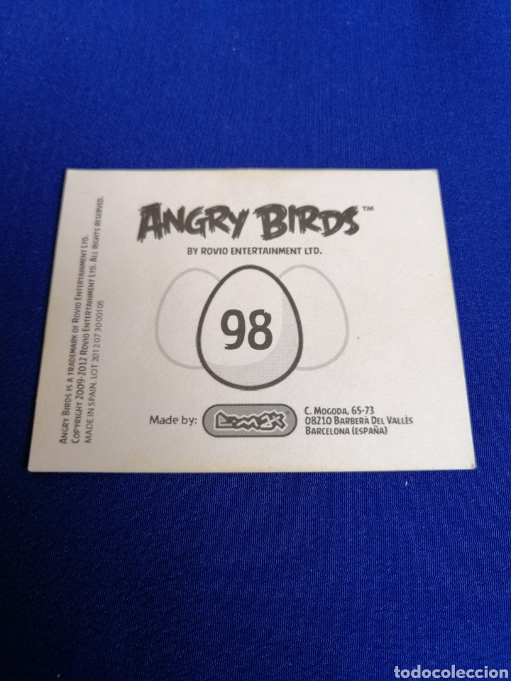 Coleccionismo cromos antiguos: ANGRY BIRDS NUMERO 98 - Foto 2