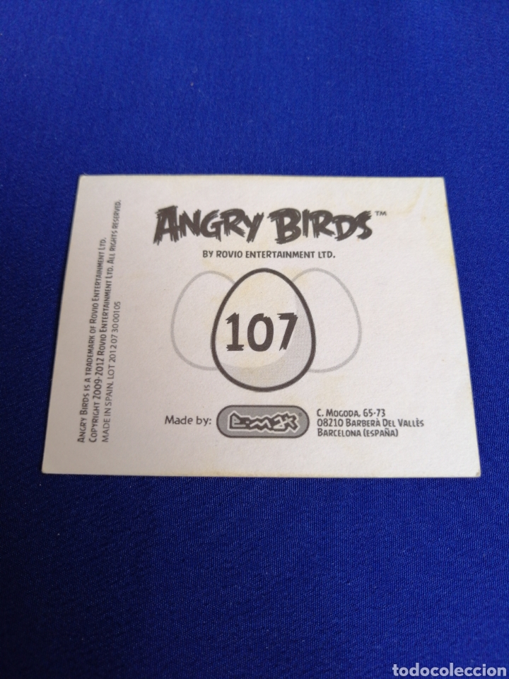 Coleccionismo cromos antiguos: ANGRY BIRDS NUMERO 107 - Foto 2