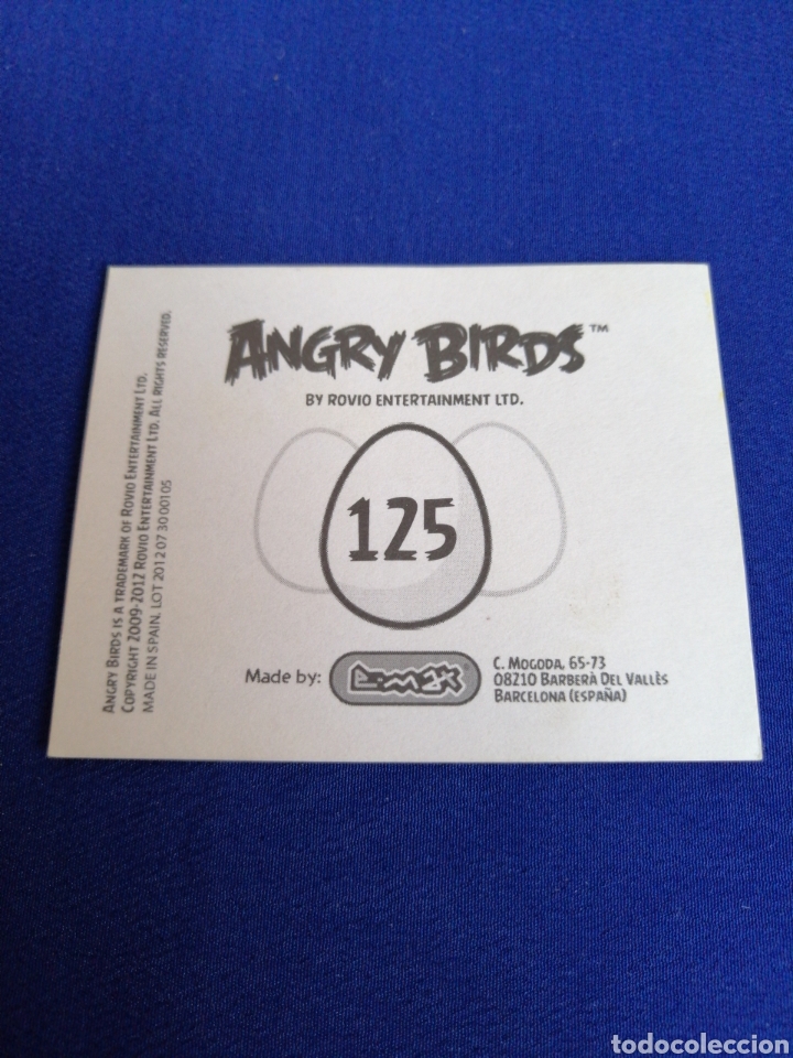 Coleccionismo cromos antiguos: ANGRY BIRDS NUMERO 125 - Foto 2