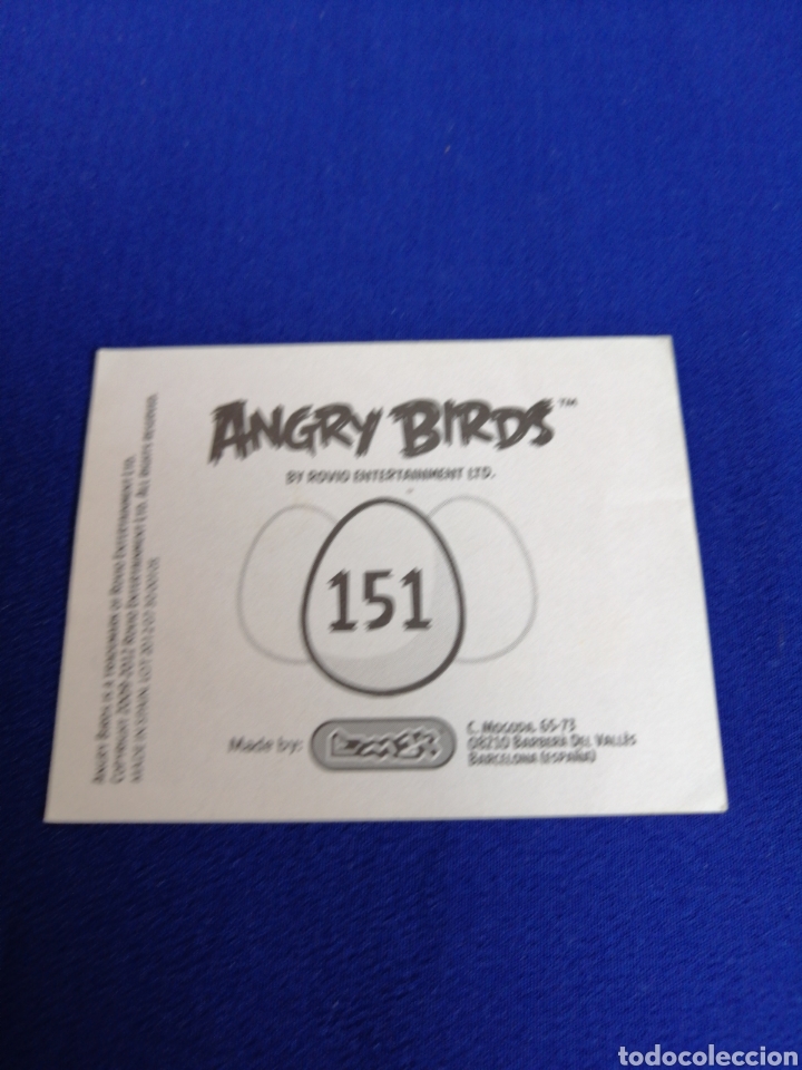 Coleccionismo cromos antiguos: ANGRY BIRDS NUMERO 151 - Foto 2