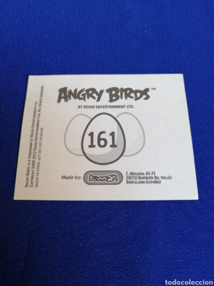 Coleccionismo cromos antiguos: ANGRY BIRDS NUMERO 161 - Foto 2