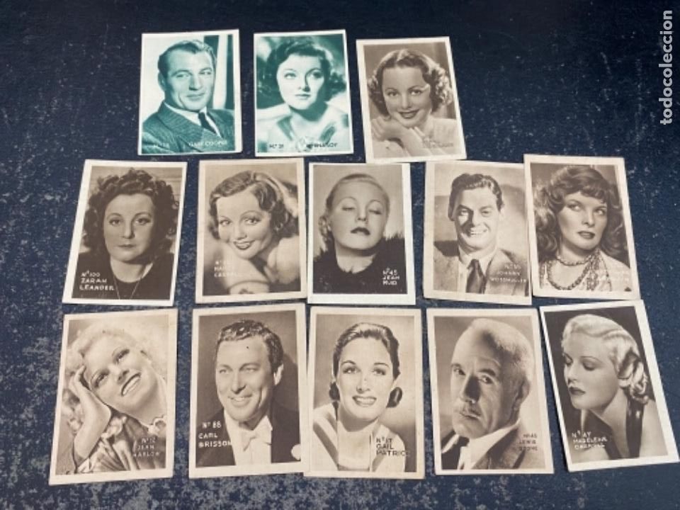 Coleccionismo cromos antiguos: Lote de 13 cromos cine - Foto 1