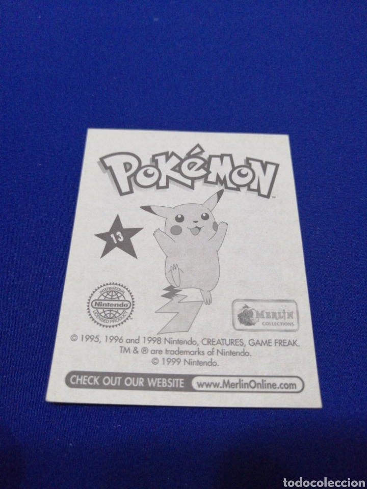 Coleccionismo cromos antiguos: POKEMON 1999 NUMERO 13 - Foto 2