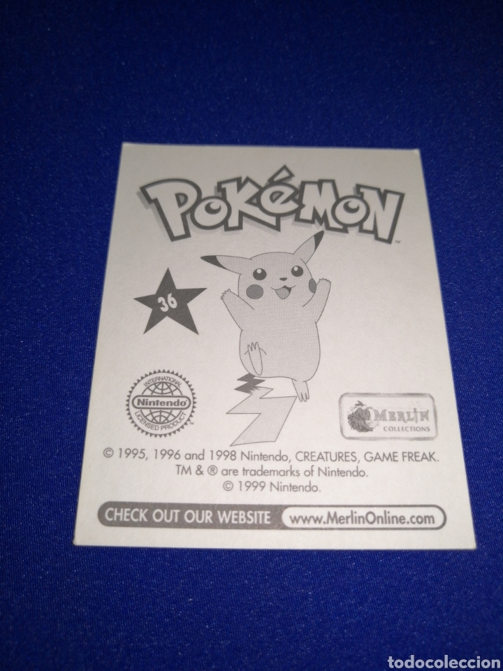 Coleccionismo cromos antiguos: POKEMON 1999 NUMERO 36 - Foto 2