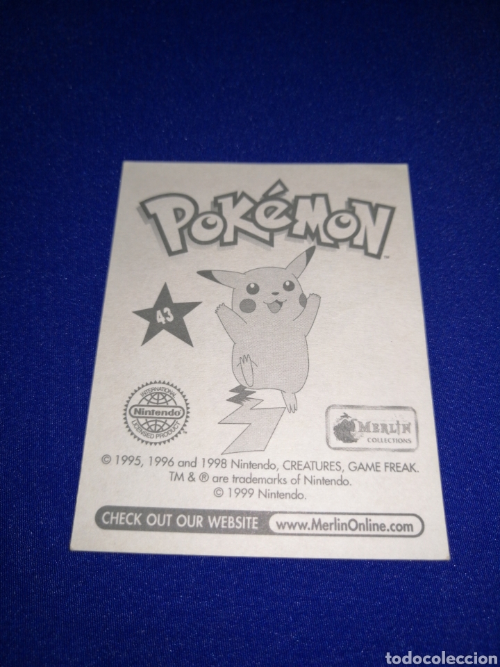 Coleccionismo cromos antiguos: POKEMON 1999 NUMERO 43 - Foto 2