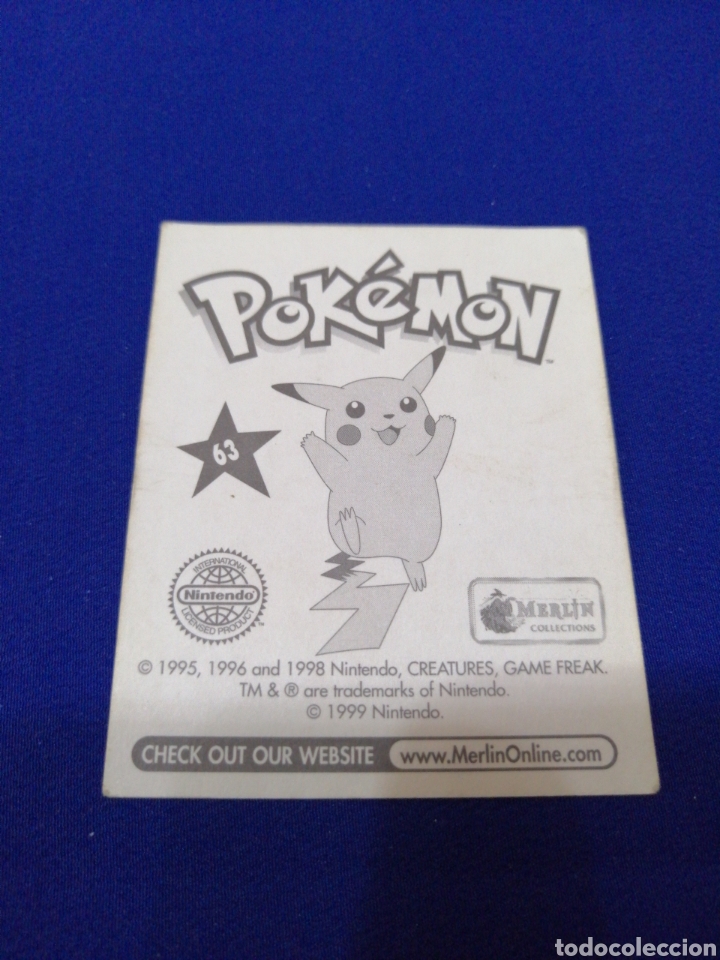 Coleccionismo cromos antiguos: POKEMON 1999 NUMERO 63 - Foto 2