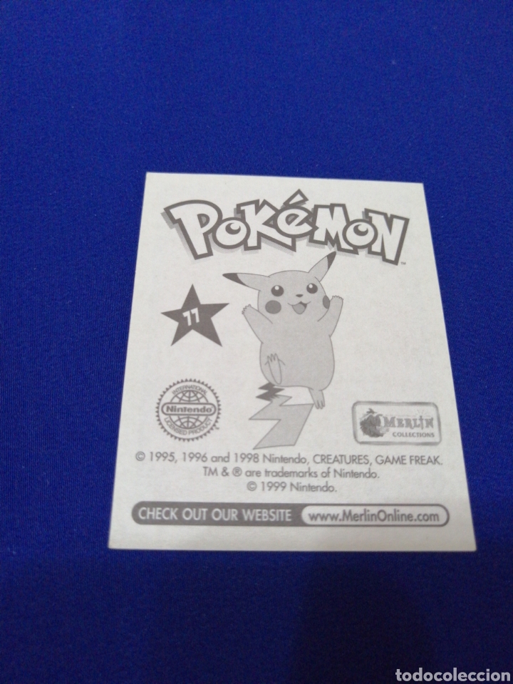 Coleccionismo cromos antiguos: POKEMON 1999 NUMERO 77 - Foto 2