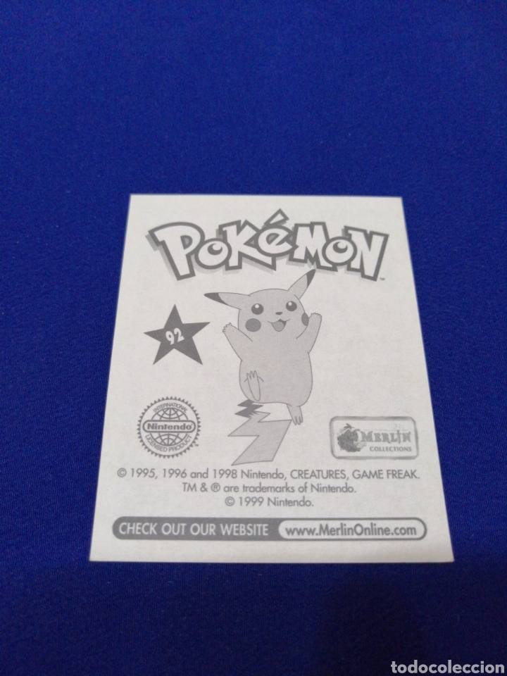 Coleccionismo cromos antiguos: POKEMON 1999 NUMERO 92. - Foto 2