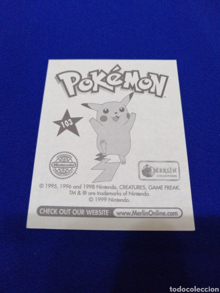 Coleccionismo cromos antiguos: POKEMON 1999 NUMERO 103 - Foto 2