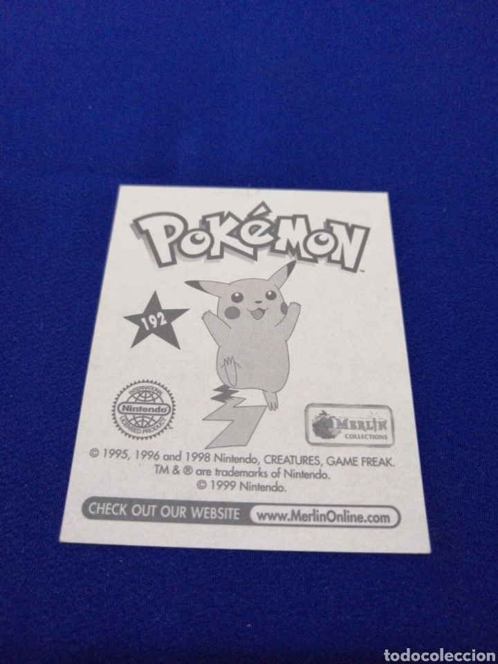 Coleccionismo cromos antiguos: POKEMON 1999 NUMERO 192 - Foto 2