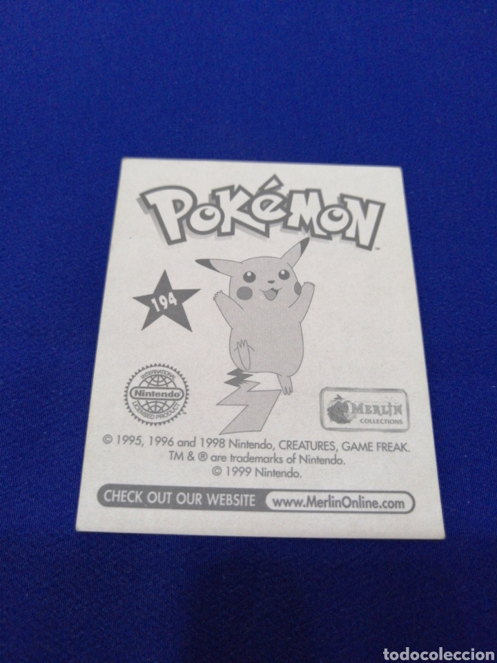 Coleccionismo cromos antiguos: POKEMON 1999 NUMERO 194 - Foto 2
