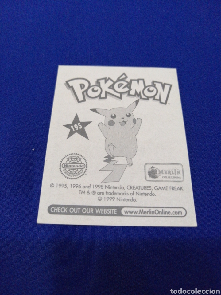 Coleccionismo cromos antiguos: POKEMON 1999 NUMERO 195 - Foto 2