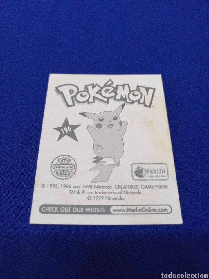 Coleccionismo cromos antiguos: POKEMON 1999 NUMERO 196 - Foto 2