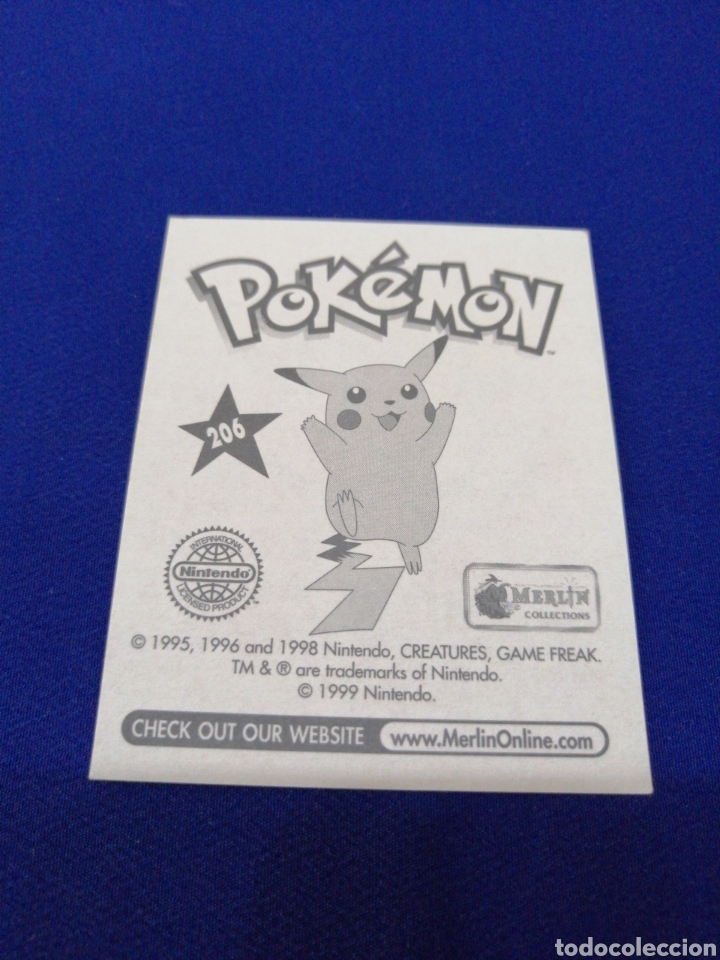 Coleccionismo cromos antiguos: POKEMON 1999 NUMERO 206 - Foto 2