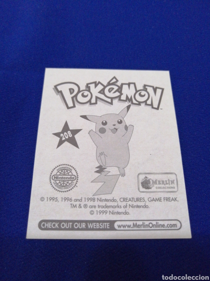Coleccionismo cromos antiguos: POKEMON 1999 NUMERO 208 - Foto 2