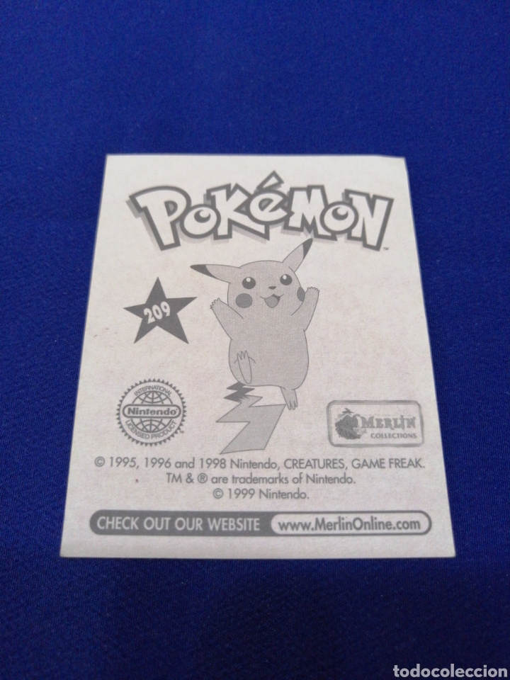 Coleccionismo cromos antiguos: POKEMON 1999 NUMERO 209 - Foto 2
