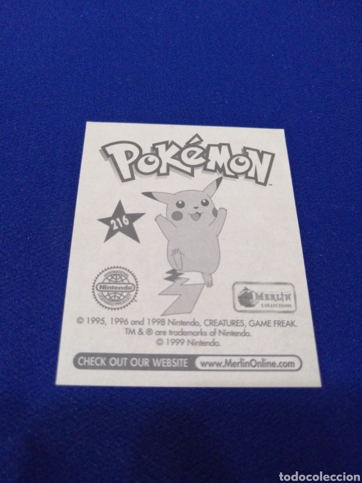 Coleccionismo cromos antiguos: POKEMON 1999 NUMERO 216 - Foto 2