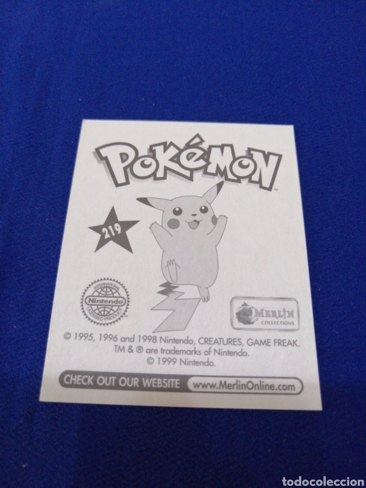 Coleccionismo cromos antiguos: POKEMON 1999 NUMERO 219 - Foto 2